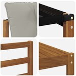 vidaXL Ensemble de canapés d'extérieur 7 Pièces Gris Naturel et Clair