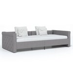 Vidaxl lit avec éclairage usb gris clair tissu 90x200 cm