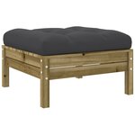 vidaXL Salon de jardin avec coussins 12 Pièces bois de pin imprégné