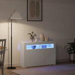 vidaXL Buffet Blanc 116 x 30 x 75 cm Bois d'ingénierie