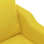 vidaXL Ensemble de canapés 3 Pièces avec coussins jaune clair tissu