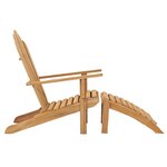 vidaXL Chaises Adirondack avec repose-pieds 2 Pièces Bois massif de teck