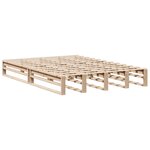 vidaXL Lit bibliothèque sans matelas 135x190 cm bois massif