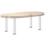 vidaXL Pieds de table basse 4 pièces Blanc 30-32 cm Acier