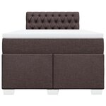 vidaXL Sommier à lattes de lit avec matelas Marron foncé 120x200 cm