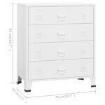 vidaXL Armoire à tiroirs industrielle Blanc 78x40x93 cm Métal