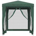 vidaXL Tente de fête avec 4 parois latérales en maille Vert 2x2 m PEHD