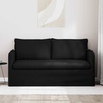 vidaXL Canapé Noir 156 x 82 x 85 cm tissu