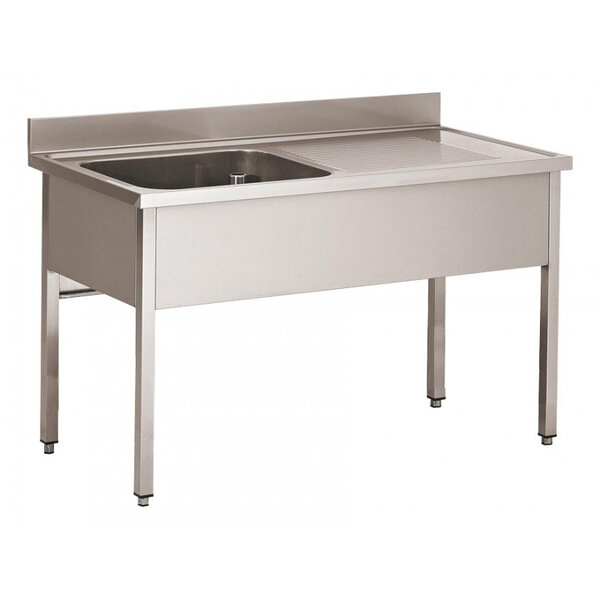 Plonge inox 304 démontable 1 bac 500x400x300mm - l2g -  - inox1200 600x850mm