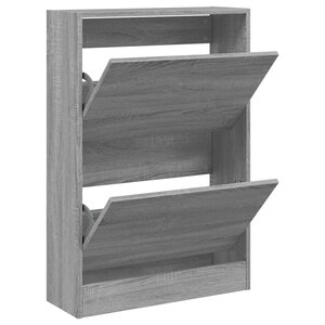 vidaXL Armoire à chaussures sonoma gris 60x21x87 5 cm bois ingénierie