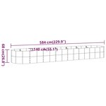 vidaXL Lit surélevé de jardin Acier enduit de poudre marron