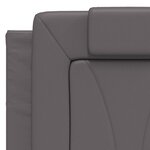 vidaXL Cadre de lit sans matelas gris 140x190 cm similicuir