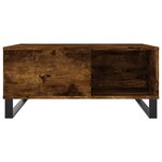 vidaXL Table basse chêne fumé 80x80x36 5 cm bois d'ingénierie