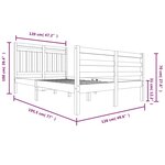 vidaXL Cadre de lit sans matelas bois massif