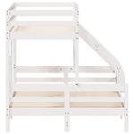 vidaXL Lit superposé sans matelas 80x200/140x200 cm blanc bois massif