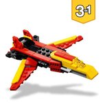 Lego 31124 creator 3 en 1 le super robot  se transforme en dragon et en avion a réaction  créatif pour les enfants de 7 ans et plus