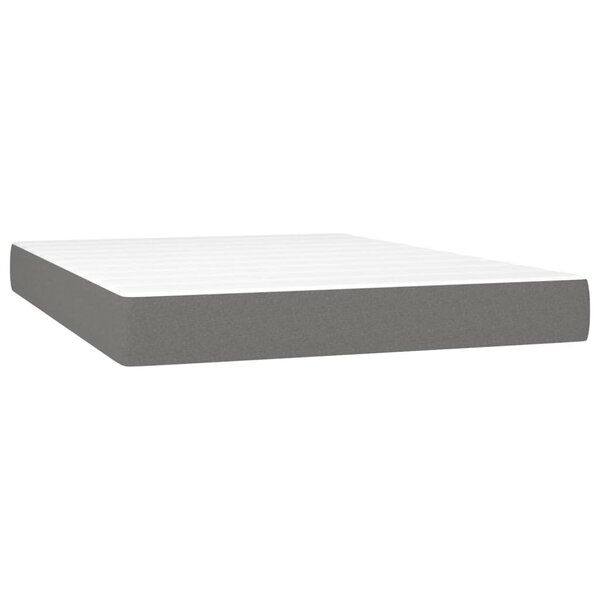 vidaXL Matelas de lit à ressorts ensachés Gris foncé 140x190x20 cm