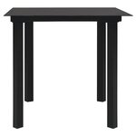 vidaXL Ensemble à manger de jardin 5 Pièces Noir Rotin PVC