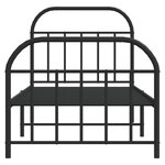 vidaXL Cadre de lit métal sans matelas avec pied de lit noir 90x200 cm