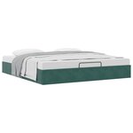 VidaXL Cadre de lit ottoman sans matelas vert foncé 160x200 cm velours