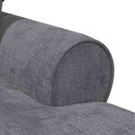 vidaXL Chaise lounge avec jupe Gris foncé 157 x 91 x 91 cm ARES