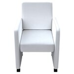 vidaXL Chaises à manger lot de 6 blanc similicuir