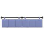 vidaXL Tête de lit suspendue Bleu denim Tissu
