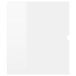 vidaXL Armoire d'évier Blanc brillant 100x38 5x45 cm Bois d’ingénierie