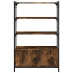 vidaXL Bibliothèque à 3 niveaux chêne fumé 70x30x109 5 cm