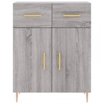 vidaXL Buffet haut Sonoma gris 69 5x34x180 cm Bois d'ingénierie