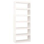 vidaXL Bibliothèque/Séparateur de pièce Blanc 80x30x199 5cm Pin massif