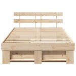 vidaXL Lit avec tiroirs - 135 x 190 cm - Bois de pin massif