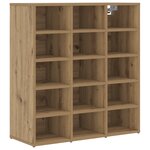 vidaXL Cabinet à chaussures avec étagère avec stockage chêne artisanal 103x30x51 cm