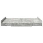 vidaXL Cadre de lit avec rangement avec tiroir Gris béton 160 x 200 cm