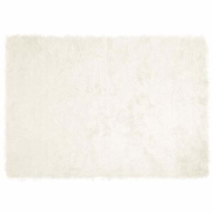 vidaXL Tapis en Peau de Mouton Synthétique Blanc 140 x 200 cm