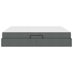 vidaXL Lit avec rangement et matelas Gris foncé 160 x 200 cm Polyester
