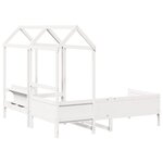 vidaXL Ensemble de lit de jour et de banc et toit 90x190 cm pin massif