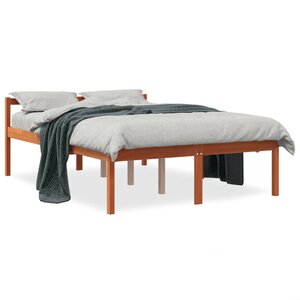 vidaXL Lit pour personne âgée sans matelas 140x200 cm bois pin massif