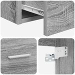 vidaXL Vanité de lavabo mural Sonoma gris 49 5 x 44 5 x 66 cm