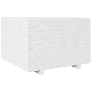 vidaXL Jardinière blanc 70x70x49 5 cm bois de pin massif