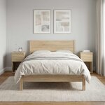 vidaXL Armoire de lit 2 Pièces Chêne Sonoma 29 x 31 5 x 49 cm