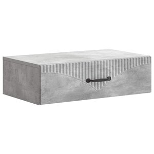 vidaXL Table d'appoint murale Gris béton 59 x 34 5 x 17 cm