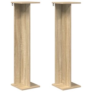 vidaXL Support de Plante 2 pc Chêne Sonoma 25 x 25 5 x 100 5 cm