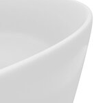 vidaXL Lavabo rond de luxe Blanc mat 40x15 cm Céramique