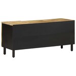 vidaXL Meuble TV noir 105x33 5x46 cm bois massif manguier brut