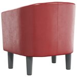 vidaXL Fauteuil rouge bordeaux similicuir