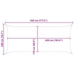 vidaXL Voile d'ombre Gris clair et blanc 4 5 x 2 m