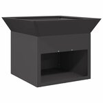 vidaXL Braise Noir 50 x 50 x 40 cm Acier