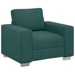 vidaXL Canapé avec coussin Vert foncé 100 x 77 x 82 cm tissu