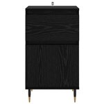 vidaXL Buffet Chêne noir 40 x 35 x 70 cm Bois d'ingénierie et fer